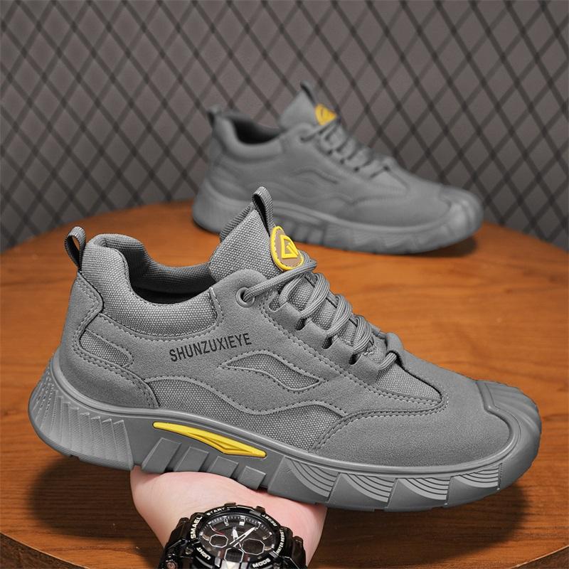 Высококачественная защитная обувь, мужские рабочие кроссовки из стальной проволоки с вращающейся пряжкой, неразрушимая обувь, устойчивая к ударам и проколам, рабочая обувь