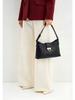 David Jones women's shoulder bag, black eco-leather