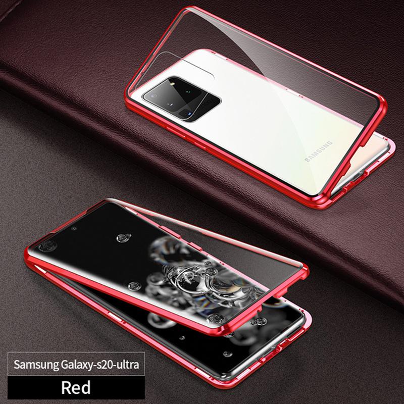360 Full Protection Magnetic Double Sided Glass Case For Samsung S25 S24 S23 S22 S21 S20 Ultra Plus A15 A55 A14 A54 iPhone 16 15 14 13 12 11 Pro Max