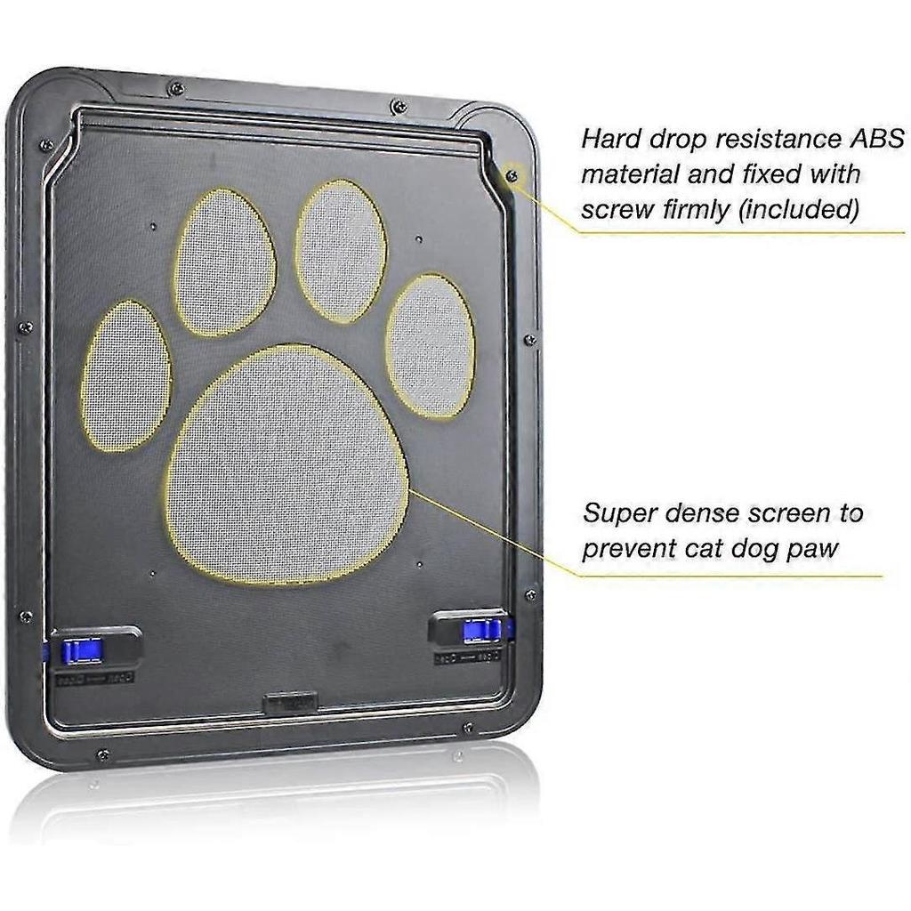 Pet Door Screen Door Sliding Dog Door Lockable Cat Door Magnetic Automatic Closing Doggy Screen Door