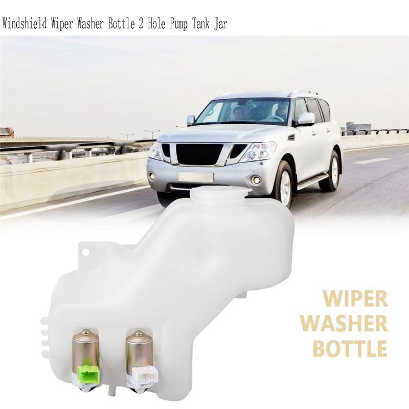 N61R-Windshield Wiper Washer Bottle 2 Hole Pump Tank Jar Kit For Nissan Patrol GQ Maverick 1988-1997