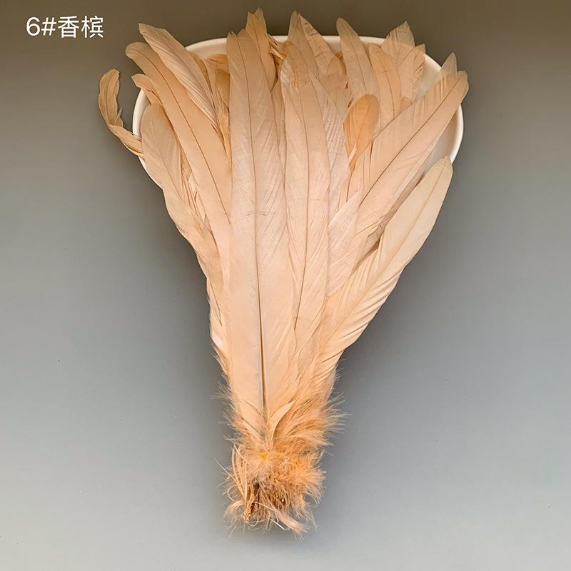 25-30Cm Faded Colorful Cock Tail Feathers Diy Handmade Performance Dance Decoration Crafts Clothing
