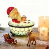 Christmas Santa Bubble Bath Lamp Reading Book Santa Claus LED Night Light Home Office Holiday Party Desktop Decoration Book Lover Gift