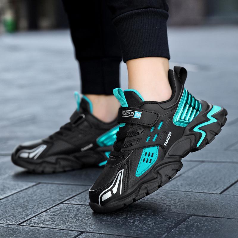 Модная мужская новая спортивная обувь на четыре сезона кожаная сетчатая бархатная нескользящая и износостойкая повседневная спортивная обувь