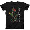 Christmas Bigfoot Believe Xmas Retro Funny Gift Black T Shirt 223