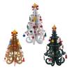 Wooden Christmas Tree Pendant Set Creative Xmas Hanging Ornament Six Tree with Small Pendant Set