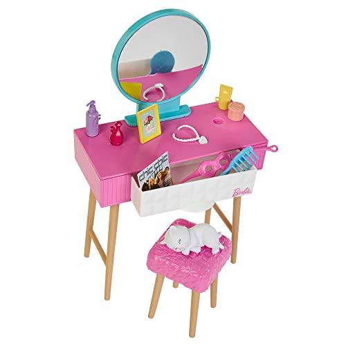 Mattel Barbie Милая Розовая Спальня (Как показано в фильме «Барби») - Игровой набор «Кукла-переодевашка» (От 3 лет и старше) HPT55