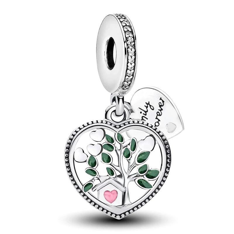 Медь Романтический Красный Любовь Сердце Розовые Шармы Бусины Подходят Оригинальный Пан DIY Браслеты Для Женщин Подвеска Изысканные Ювелирные Изделия