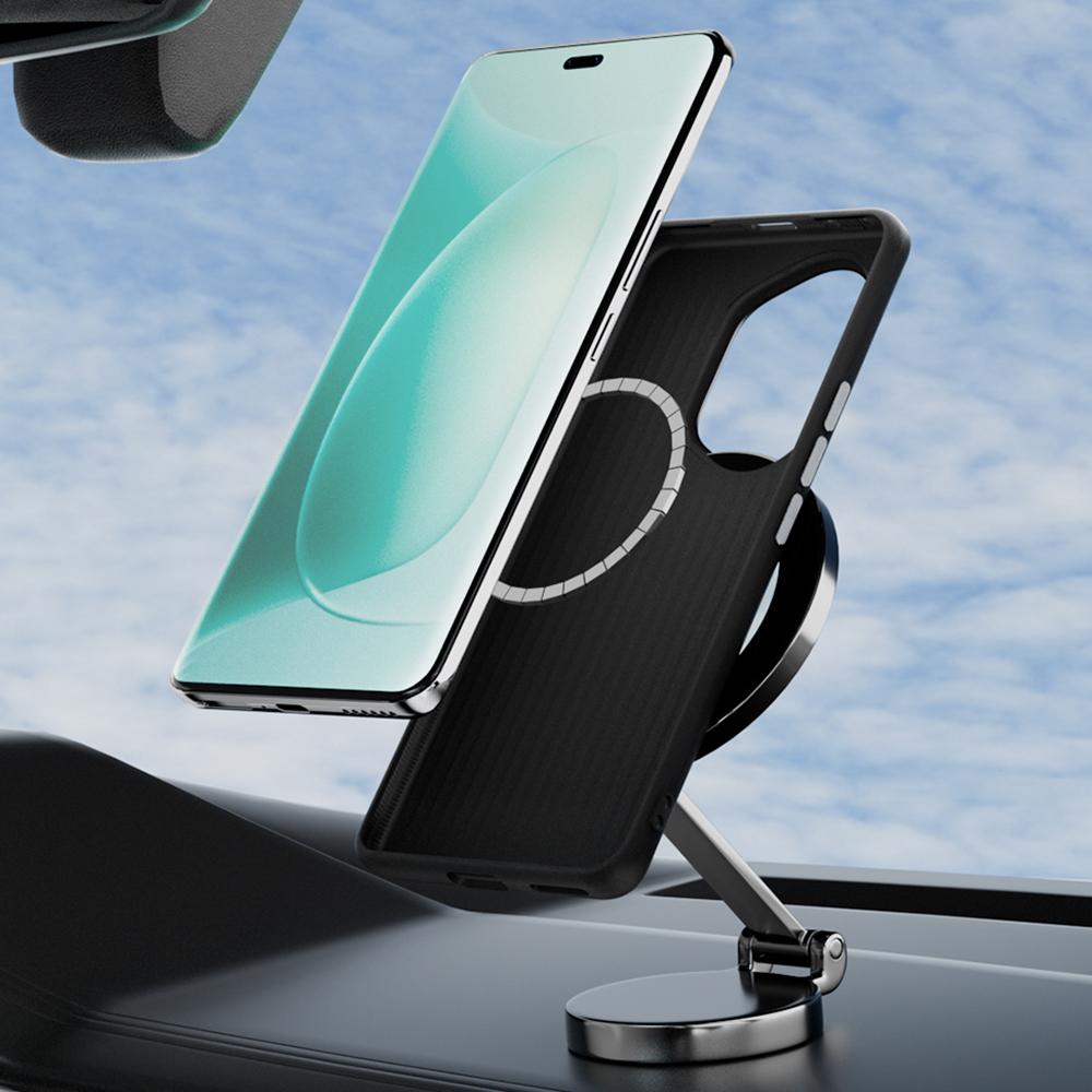 ABEEL Чехол для Honor 300 Pro Совместимый с MagSafe Задняя крышка с текстурой углеродного волокна