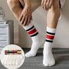Men Man Striped Socks Japanese Style Loose Socks High School Students Harajuku Sock Solid Colors Needles Knitting Cotton Socks