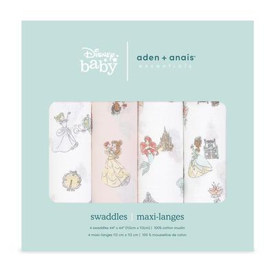 Aden anais essentials и Anais Официальный Японский Продукт Принцесса Диснея ESWC40017DIT 112 x 112см Муслиновый Хлопок Пеленки Набор из 4 Новорожденный Марля Малыш