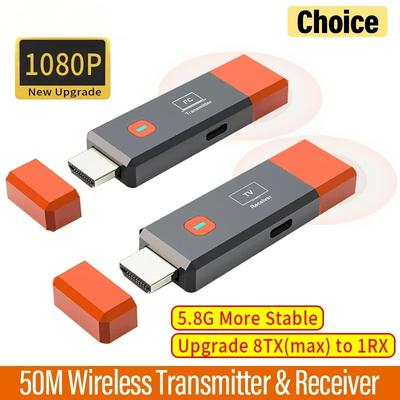 Беспроводной HDMI видео передатчик и приемник удлинитель комплект TV Stick Dongle адаптер для ПК камеры ноутбука для проектора монитора телевизора