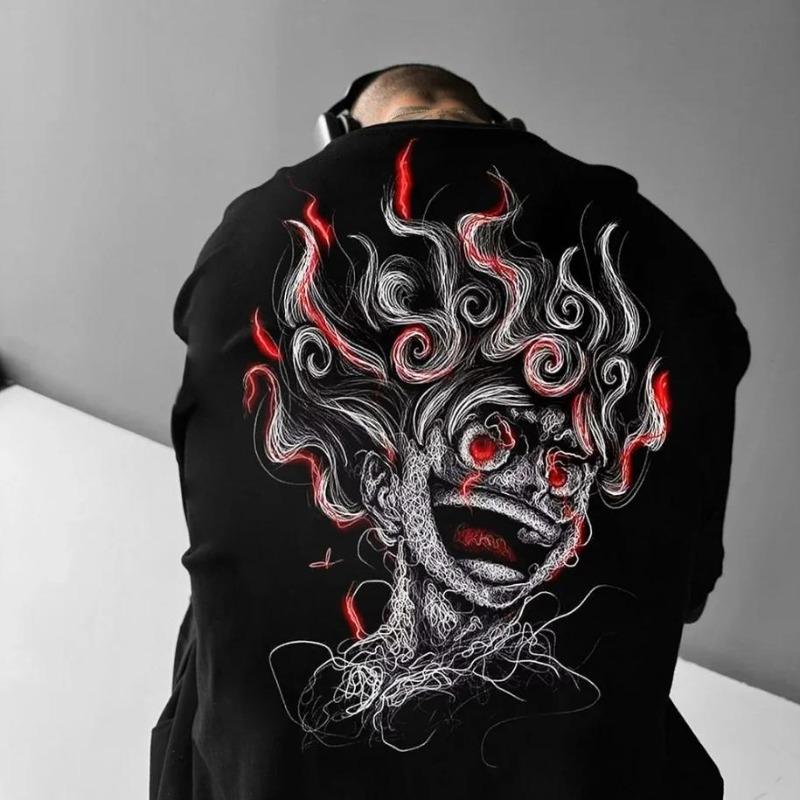 Peripheral Clothes Classic Comic T-Shirt Short Sleeve Crew Neck Summer Men's and Women's Couples