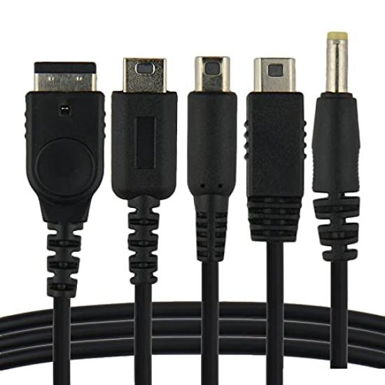 BabbleCom Charging Cable for New Nintendo 3DS and Features include data fast high and breakage USB cable for Nintendo and Sony 5-in-1 3DS, LL, DSi,