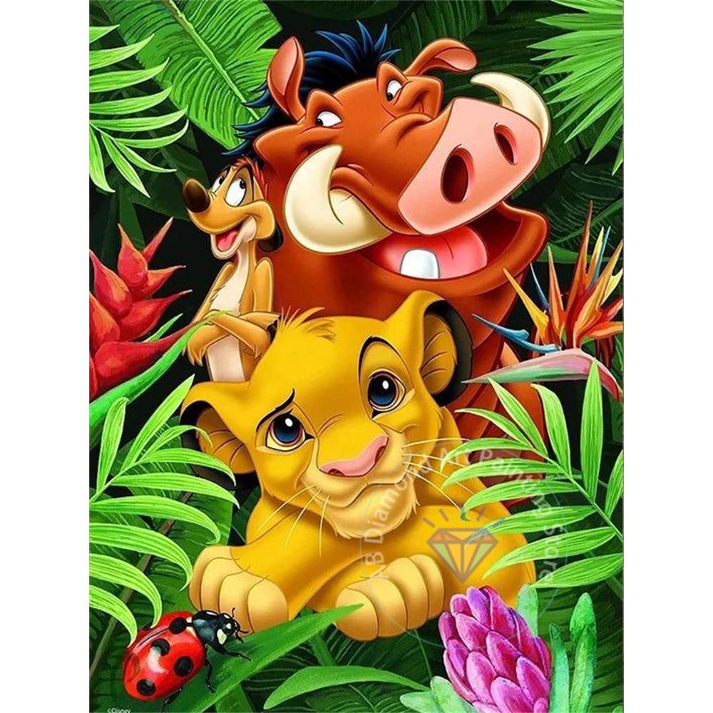 Набор для алмазной живописи «Король Лев» 5D DIY Алмазная вышивка крестом Искусство ручной работы Подарки для взрослых и детей Домашний декор