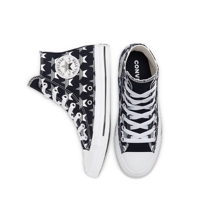 Converse Chuck Taylor All Star Comfortable High-Top Canvas Shoes Unisex Sneakers Black White 168808C