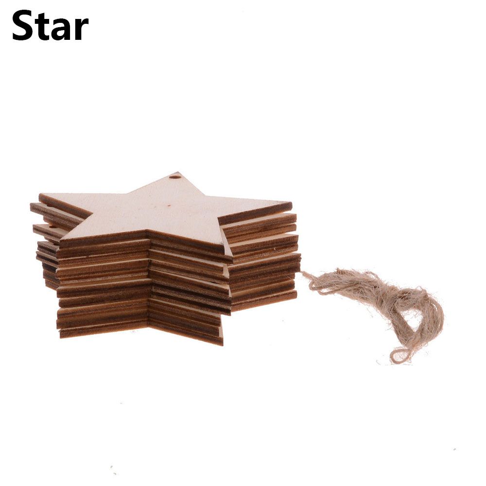 Pendant Decorations DIY Craft Christmas Decor Wood Hanging Tree Ornaments Snowman Snowflake Elk