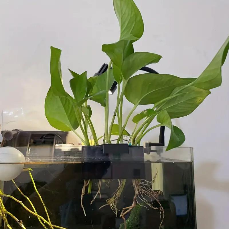 Aquarium Planter With Integrated Hook Aquarium Stands Holder Fish Tank Decorations Potted Live Aquarium Plants Basket Ornaments