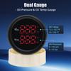 Universal 52mm Auto Oil Pressure + Oil Temp Gauge with Oil Press Sensor 1/8NPT 145 PSI Dual Red LED Digital Instruments Gauges