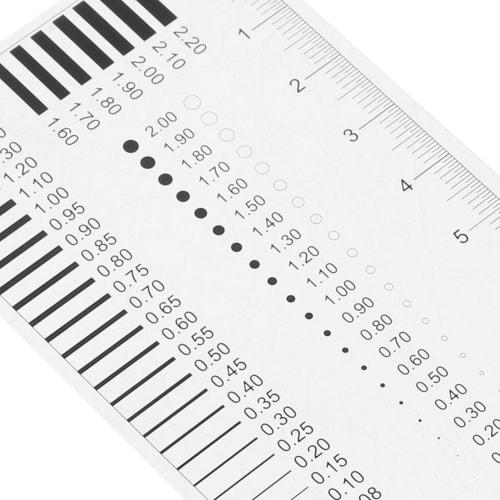 BUGUUYO Badge Gauge Transparent Ruler, Crack Monitoring Ruler, Crack Gauge, Area Measuring Device, Plastic