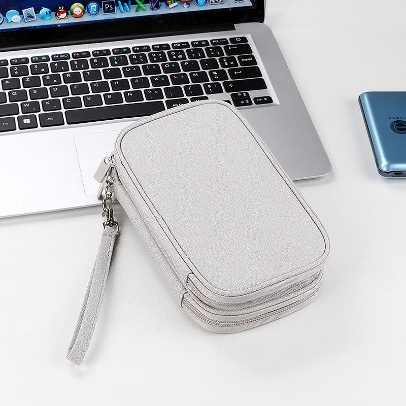 Многофункциональная сумка-органайзер для цифровых аксессуаров: USB-флешка, Power Bank, Внешний жесткий диск, Хранение кабелей для передачи данных, Двухслойный