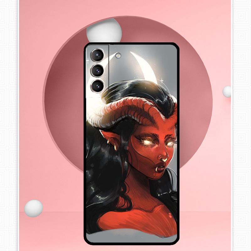 Чехол Devil Woman для Samsung Galaxy S24 S23 Ultra S22 S20 FE S21 FE Note 10 20 S8 S9 S10 Plus
