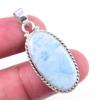 Natural Republic Larimar Gemstone 925 Solid Sterling Silver Pendant 1.50'' i6F73