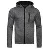 Новая мужская модная спортивная повседневная толстовка с капюшоном, флисовый кардиган, куртка на молнии
