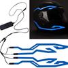 Светоотражающая полоса на шлем, EL-наклейка, светодиодная холодная подсветка, предупреждающие огни, мотоцикл, велосипед