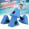 2PCS Triangle Dumbbell EVA Water Weight Barbell Children Swimming Fitness EquipmentBlue