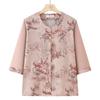 Summer Chinese Style Loose Open Front Shirt for Elderly Women Grandma Casual Three-quarter Sleeve Blouse