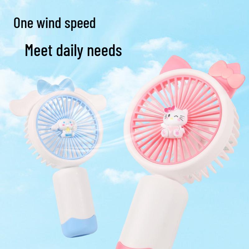 Children's Portable USB Rechargeable Cartoon Fan for Desktop and Outdoor Use