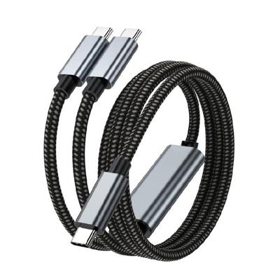 Двойной USB-C кабель для зарядки 100 Вт, 2 в 1, шнур для быстрой зарядки с интеллектуальным чипом для Pad, Phone 15, планшетов