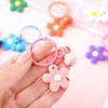 Korean Color Small Flower Bell Keychain Candy Color Key Ring Pendant Female Bag Pendant