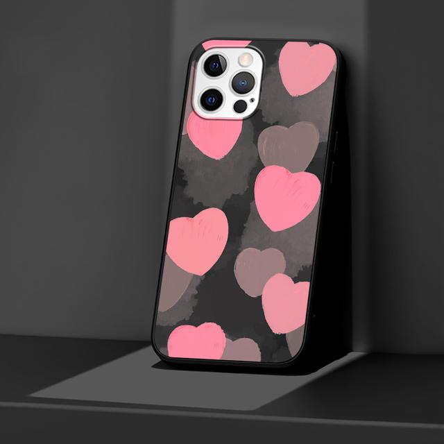 Чехол Love Heath для Apple Iphone 14 11 13 12 Pro Max Xr 7 8 +Se 2020 Xs 6 6s Plus 5 5S, милый роскошный черный силиконовый чехол для телефона