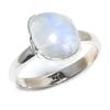 Подарочное кольцо из стерлингового серебра 925 пробы с натуральным радужным лунным камнем S.8 w5P73