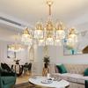 American Iron Chandelier Personality Living Room Light Retro Study Dining Crystal Chandeliers Creative Bedroom Hanging Lamp