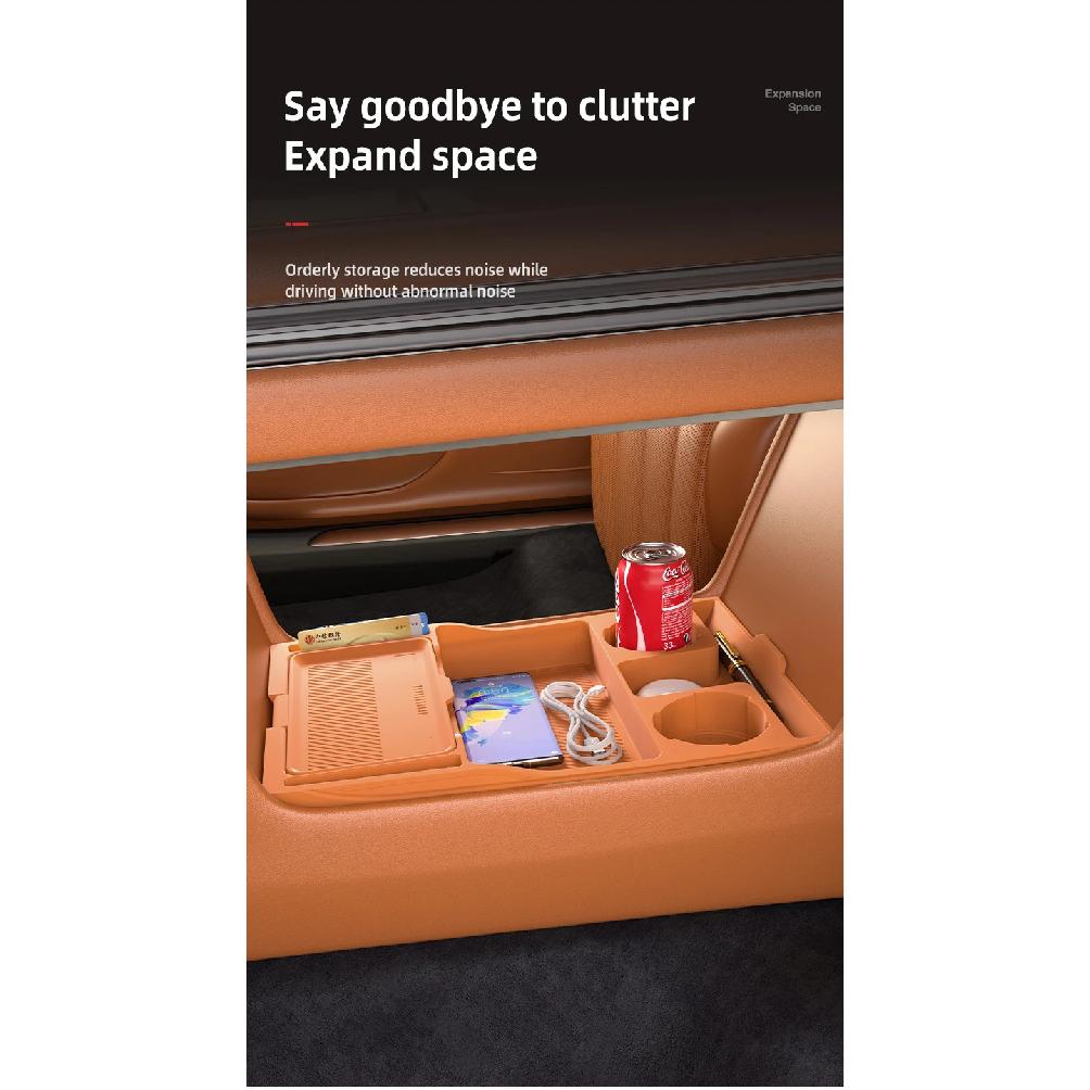 For GWM WEY 07 DHT-PHEV 2025 2026 Storage Box Center Armrest Hidden Box Cup Holder Organizer Interior Accessories