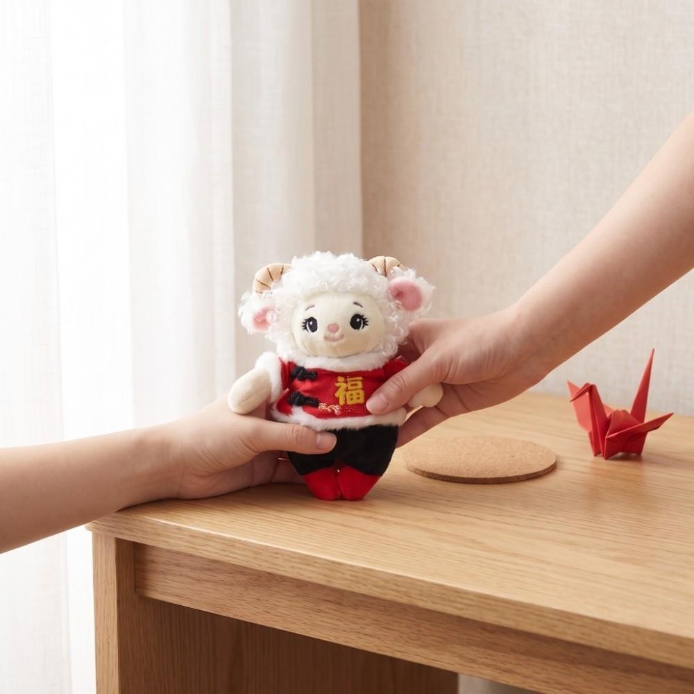 Cartoon Mini Sheep Plush Keychain Sheep Soft Lamb Doll Ornament Sheep Plush Pendant Children Toys