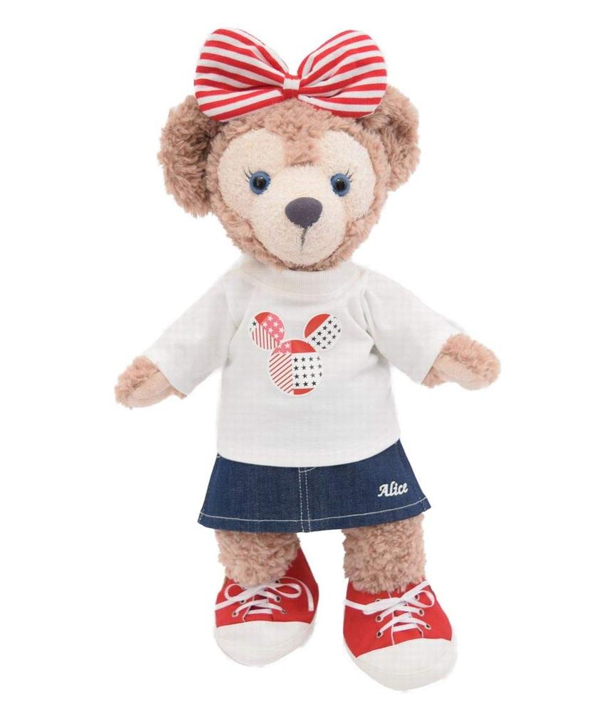 Teddy Bear Mail Order Alice ShellieMay Clothes Costume White T-shirt Denim Set Body Not Included S Size (Red)