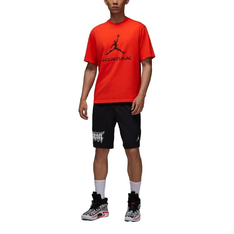 Новые мужские футболки Jordan Оранжево-красный HQ9092-891
