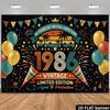 2D плакатный ретро-стиль 1986 года, баннер с поздравлением с днем рождения, ограниченная серия, подходит для дней рождений