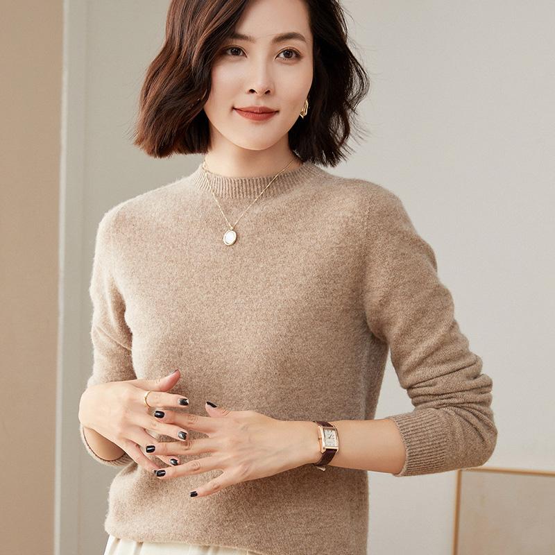 Женский свитер из 100% мериносовой шерсти, СОВРЕМЕННЫЙ НОВЫЙ кашемировый свитер SAGA, вязаный пуловер, зимний теплый женский джемпер, вязаный топ