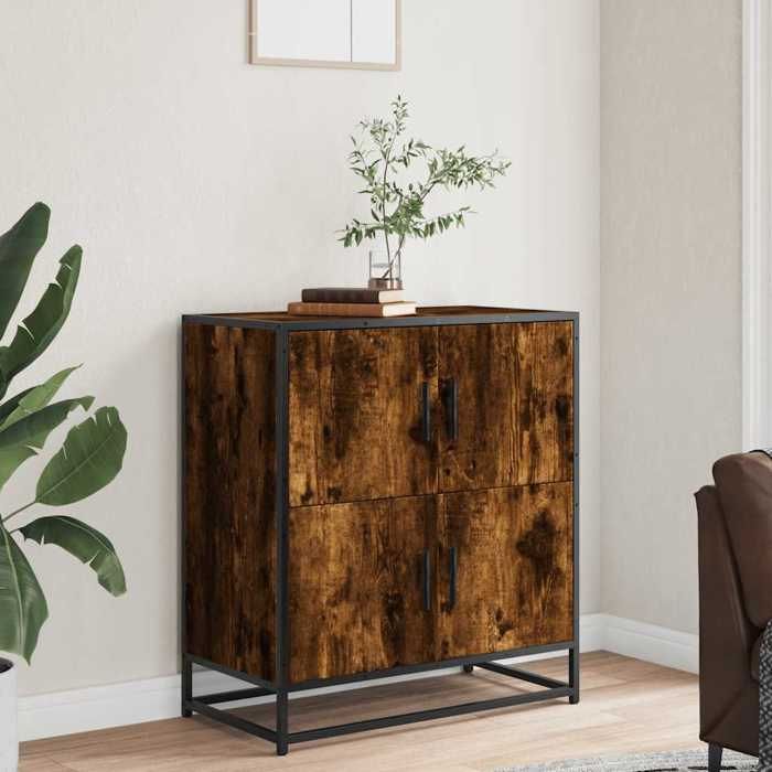 VidaXL Buffet Smoked Oak 68x35x76 Cm Engineered Wood, Storage Cabinet, Entryway Furniture, Accent Furniture, Furniture of 848991