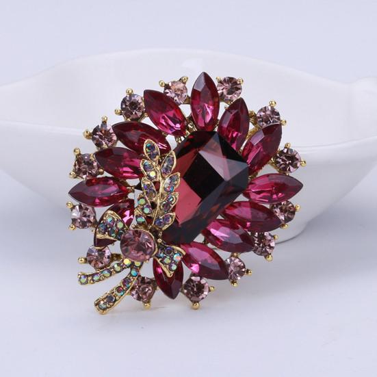 Брошь из искусственного драгоценного камня, свадебная брошь со стразами, модное платье, пальто, аксессуары, милые украшения для женщин и девочек