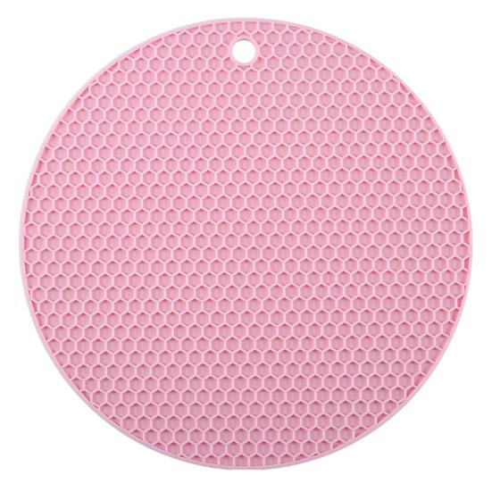 Силиконовая сотовая круглая подставка для кастрюли, термоизоляционный коврик, легко моется, противоскользящий дизайн, пищевая подставка под горячее