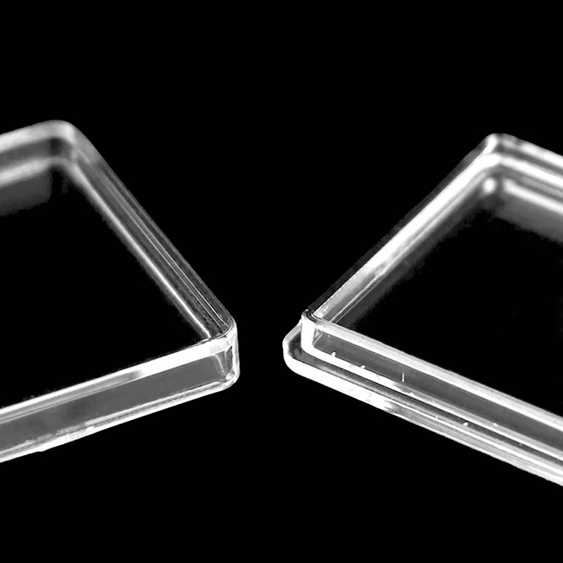 10Pcs Fashion DIY Square Clear Protector Containers Storage Boxes Coins Case Cards Collection