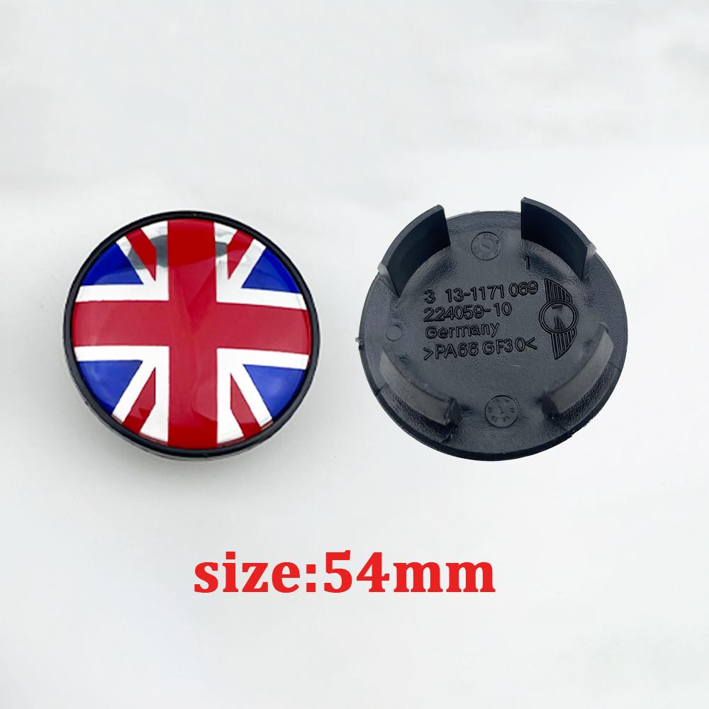 4pcs 54mm Mini Car Wheel Hub Center Caps Rim Cover Badge Emblem For Mini Works Cooper F54 F55 F56 F57 F60 R50 R52 R53 R55 R56R57 ksgbw33