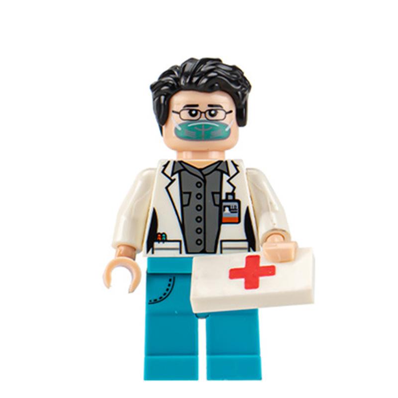 Игрушка Строительный блок Доктор Медсестра Съемная Сшитая Городская Модель Персонажа