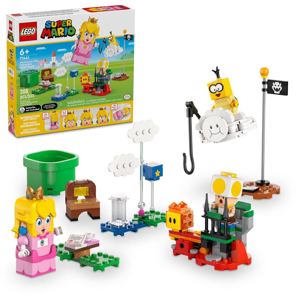 LEGO Super Mario Приключения с Пич! Игрушка, Подарок на День Рождения, Строительные Блоки, Развивающая Игрушка для Девочек и Мальчиков, Возраст 6, 7, 8, 9 лет, Товары по Mario, Игра